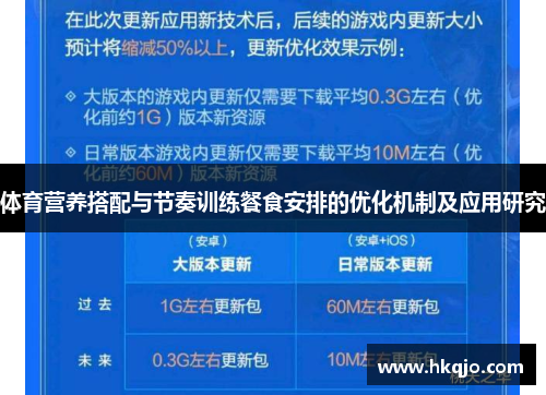 体育营养搭配与节奏训练餐食安排的优化机制及应用研究